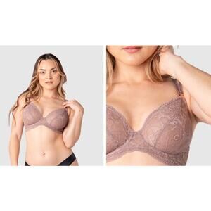 Hotmilk Maternity Bra Pregnancy Nursing Heroine Plunge Mocha Size 38I New